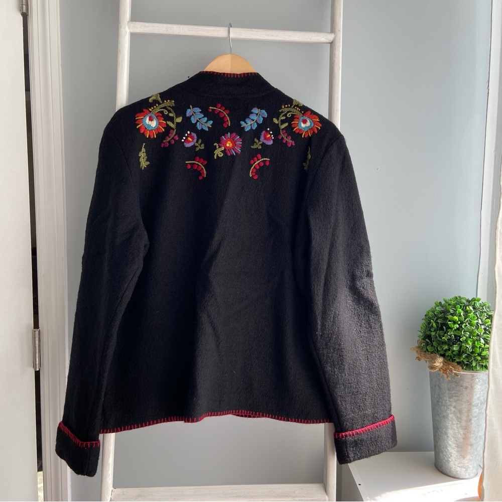 Coldwater Creek Black Jacket with Vibrant Embroidery - Picture 8 of 9